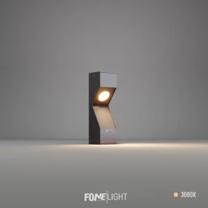 Dualluz aluminium paallamp voor hekverlichting