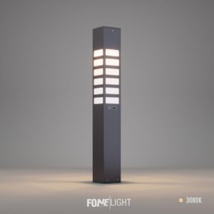 Vilorita bollardlamp plexi-aluminium decoratieve buitenverlichting