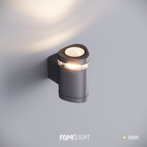 Gala Mono wandlamp plexiglas aluminium eenzijdige buitenwandlamp